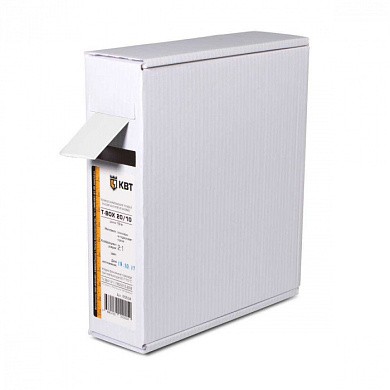 Термоусадочная белая трубка в компактной упаковке по 10 м, Т-BOX-4/2, бел КВТ 65593