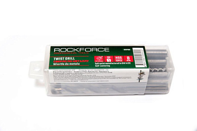 Сверло по металлу 2,5 мм HSS 10 шт, в пластиковом футляре RockForce RF-DSP25