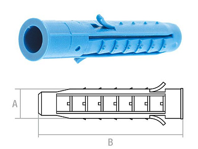 Дюбель распорный 5х40 мм четырехсегментный (20 шт в зип-локе) Starfix SMZ1-41325-20