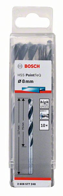 Сверло по металлу 8x117 мм, 10 шт., HSS PointTeQ Bosch 2608577248