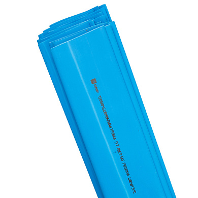 Термоусаживаемая трубка ТУТ нг 40/20 синяя в отрезках по 1 м EKF PROxima tut-40-g-1m