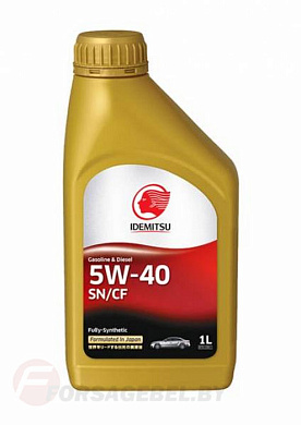 Моторное масло синтетическое IDEMITSU 5W-40 SN/CF F-S 1 л.