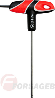 Ключ c T-образной ручкой с шариком HEX 5.0 мм. 17х92х140 мм. Yato YT-05590