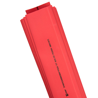 Термоусаживаемая трубка ТУТ нг 40/20 красная в отрезках по 1 м EKF PROxima tut-40-r-1m