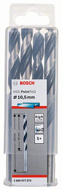 Сверло по металлу 10,5x133 мм, 5 шт., HSS PointTeQ Bosch 2608577273