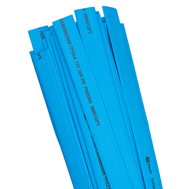 Термоусаживаемая трубка ТУТ нг 14/7 синяя в отрезках по 1 м EKF PROxima tut-14-g-1m