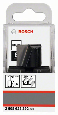 Фреза пазовая 8xD25xL51/20 мм, Bosch 2608628392