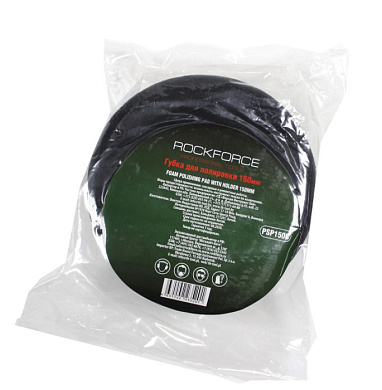Губка для полировки на диске 180 мм, М14, цвет черный RockForce RF-PSP180C