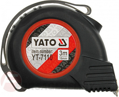 Рулетка с магнитом 3 м.х16 мм. бытовая Yato YT-7110