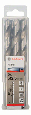 Сверло по металлу 12,5x101x151 мм, 5 шт., HSS-G Bosch 2608595082