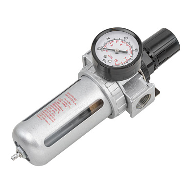 Фильтр-регулятор с индикатором давления для пневмосистем 3/8'' 0-10bar Partner PA-AFR803