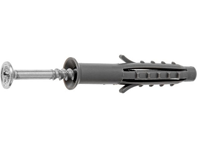 Дюбель-гвоздь с усом 6х40 мм полипропилен потай, 10 шт в зип-локе Starfix SMZ2-18216-10