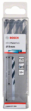 Сверло по металлу 9x125 мм, 10 шт., HSS PointTeQ Bosch 2608577258