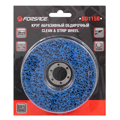 Круг абразивный зачистной 115х22.2 мм синий max об/мин 11000 Forsage F-BD115B