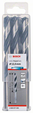 Сверло по металлу 12,5x151 мм, 5 шт., HSS PointTeQ Bosch 2608577293