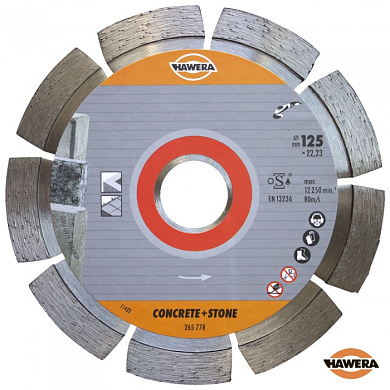 Алмазный диск по бетону и камню 125x22,23 мм HAWERA F00Y265778