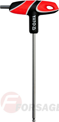 Ключ c T-образной ручкой с шариком HEX 6.0 мм. 17х92х170 мм. Yato YT-05591