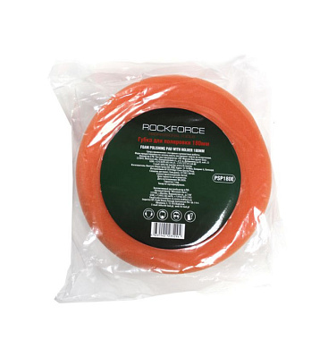 Губка для полировки на диске 180 мм, М14, цвет оранжевый RockForce RF-PSP180E