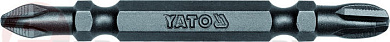 Двусторонняя бита PH2хPH3, L-65 мм., 1/4'', 50 шт. Yato YT-7884
