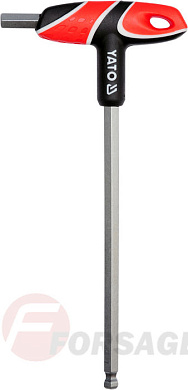 Ключ c T-образной ручкой с шариком HEX 10.0 мм. 22х102х200 мм. Yato YT-05594