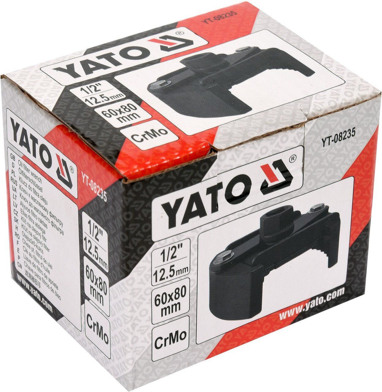 Ключ раздвижной для маслянного фильтра 60-80 мм 1/2'' Yato YT-08235