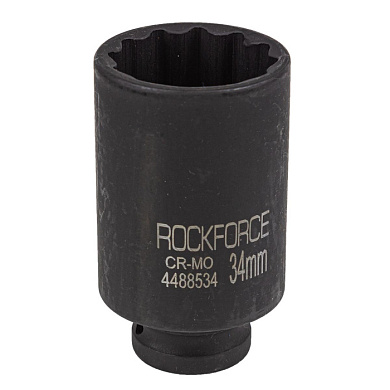Головка ударная глубокая 34 мм, 12-гр., 1/2" RockForce RF-4488534