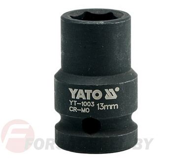 Ударная торцевая головка 6-гр. 1/2'' 13 мм. L39 мм. Yato YT-1003
