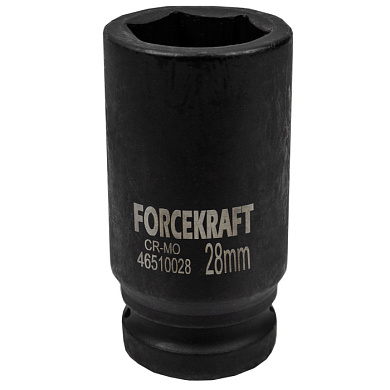 Ударная глубокая торцевая головка 28 мм. 6-гр. 3/4'' ForceKraft FK-46510028