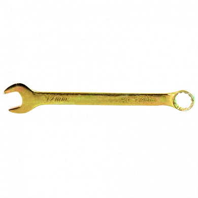 Комбинированный ключ желтый цинк 17 мм. СИБРТЕХ 14982