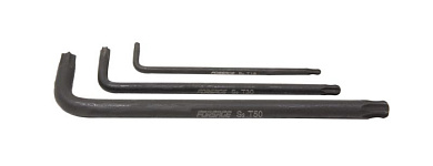 Г-образный длинный ключ Torx с шаром T25 Forsage F-76625BL