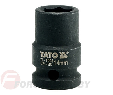 Ударная торцевая головка 6-гр. 1/2'' 14 мм. L39 мм. Yato YT-1004