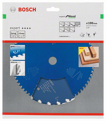 Пильный диск Expert for Wood 190x30 мм Z24 BOSCH 2608644047