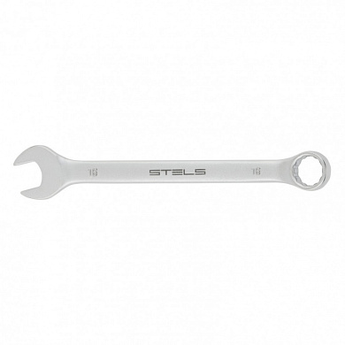 Комбинированный ключ 16 мм. матовый хром STELS 15221