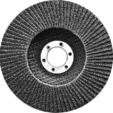 Круг лепестковый торцевой, конический, Р 40, 150х22,2 мм Сибртех 74089