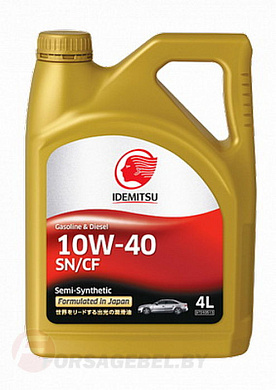 Полусинтетическое моторное масло IDEMITSU 10W-40 SN/CF S-S 4 л.