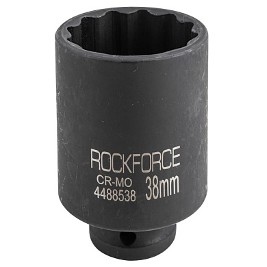 Головка ударная глубокая 38 мм, 12-гр., 1/2" RockForce RF-4488538