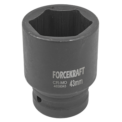 Ударная торцевая головка 43 мм. 6-гр. 1'' ForceKraft FK-4858043