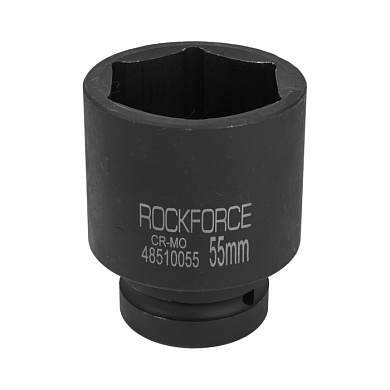 Глубокая ударная головка 55 мм. 6-гр. 1'' RockForce RF-48510055