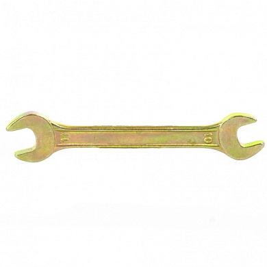 Рожковый ключ 10х11 мм. желтый цинк СИБРТЕХ 14304