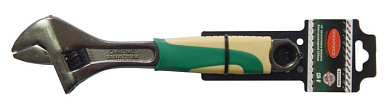 Разводной ключ 250 мм. с резиновой рукояткой захват 30 мм. RockForce RF-649250AB