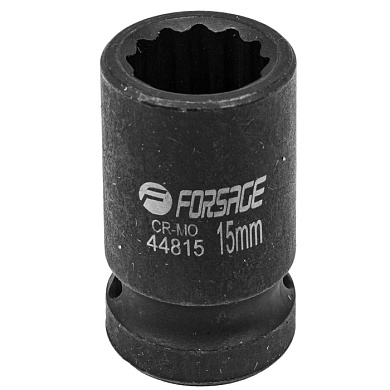 Ударная торцевая головка 15 мм 12-гр. 1/2" Forsage F-44815