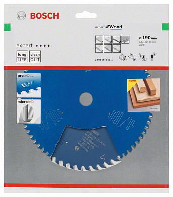 Пильный диск Expert for Wood 190х20 мм Z48 BOSCH 2608644045