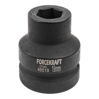 Головка ударная 1'', 19 мм, 6-гр. ForceKraft FK-48519