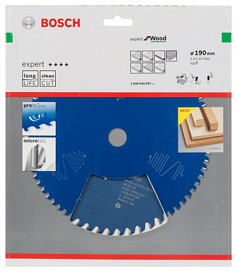 Пильный диск Expert for Wood 190xFFi мм Z48 BOSCH 2608644087