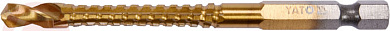 Сверло-шарошка по металлу 6.5 мм. HSS-TiN с хвостовиком HEX Yato YT-44824