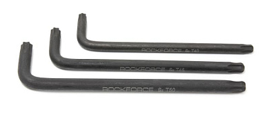Г-образный длинный ключ Torx с шаром T27 RockForce RF-76627BL