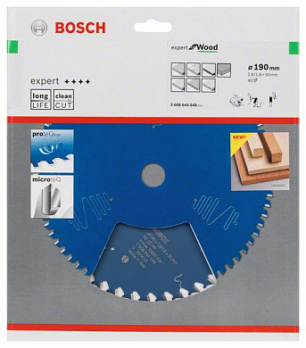 Пильный диск Expert for Wood 190x30 мм Z40 BOSCH 2608644048