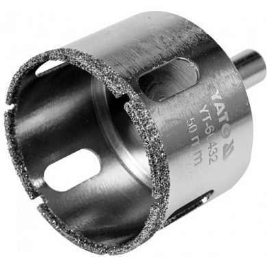 Сверло алмазное трубчатое для керамогранита и греса d50 мм. Yato YT-60432