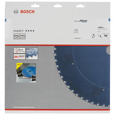 Пильный диск Expert for Steel 305х25,4 мм Z80 BOSCH 2608643061