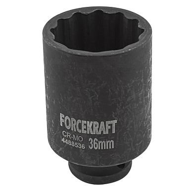 Головка ударная глубокая 36 мм 12-гр 1/2" ForceKraft FK-4488536
